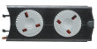 RAB532A  2 Gang Individually 3.15A Fused Socket Module Black/Grey. Standard