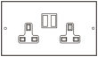 CR022 2 Gang Switched Socket Electrak