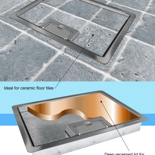 20mm Recess Lid Stainless Steel