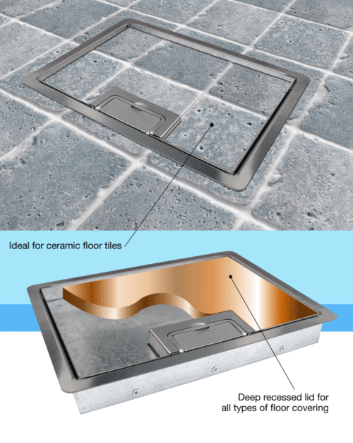 20mm Recess Lid Stainless Steel