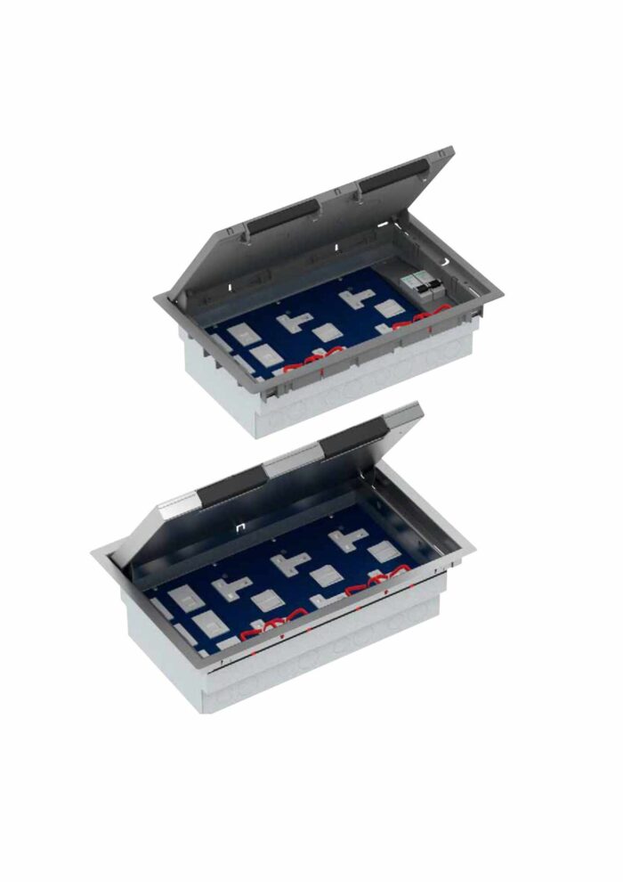 Schneider Mita INS53070 3 Compt Floor Box 70mm Deep